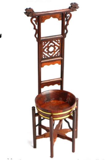 红木工艺品微型明清仿古小家具 脸盆装饰品模型摆件-2