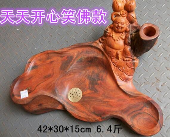 老挝大红酸枝茶盘 实木红木茶盘 交趾黄檀随形茶台-1