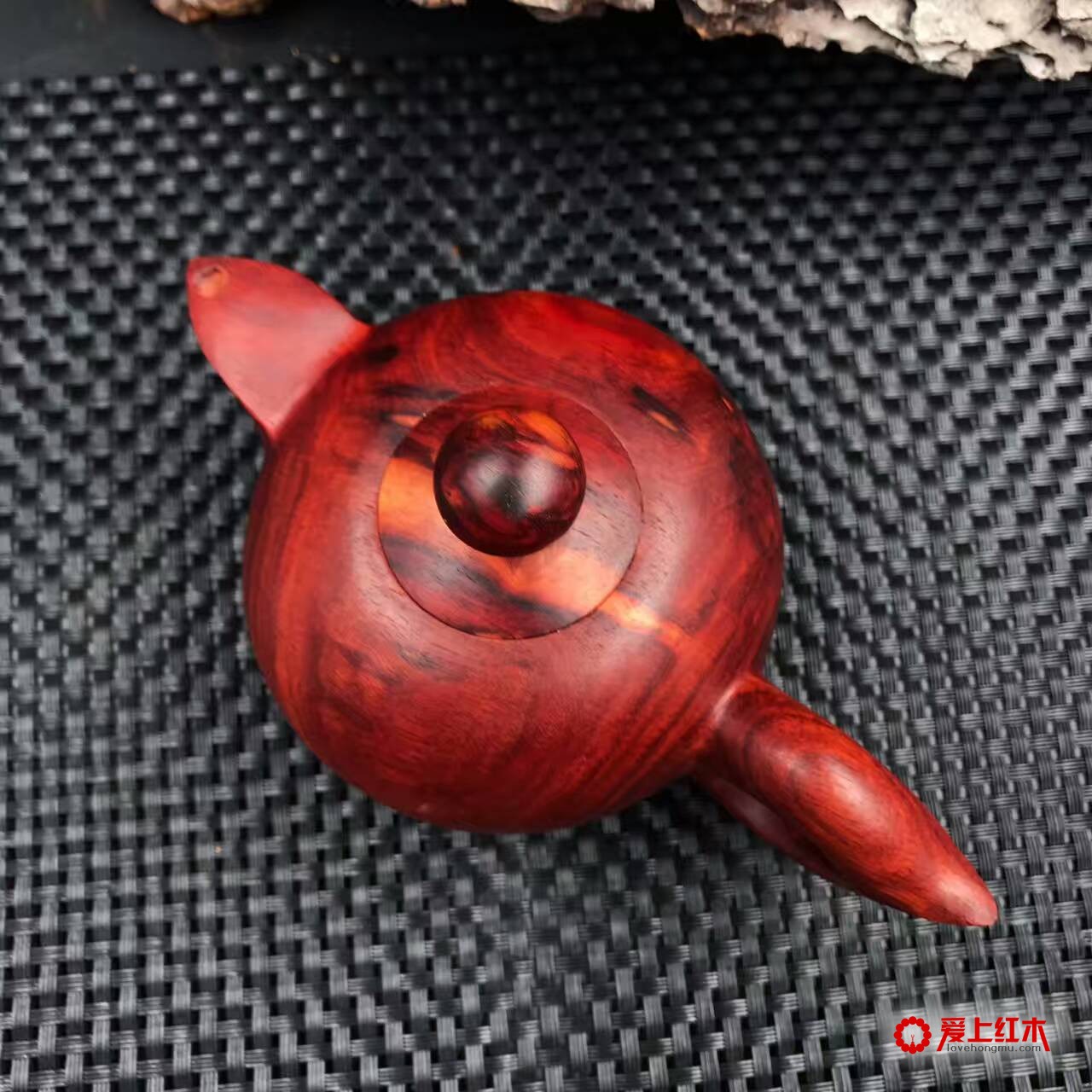非洲紫檀把把壶 寓意工作事业把把和-3