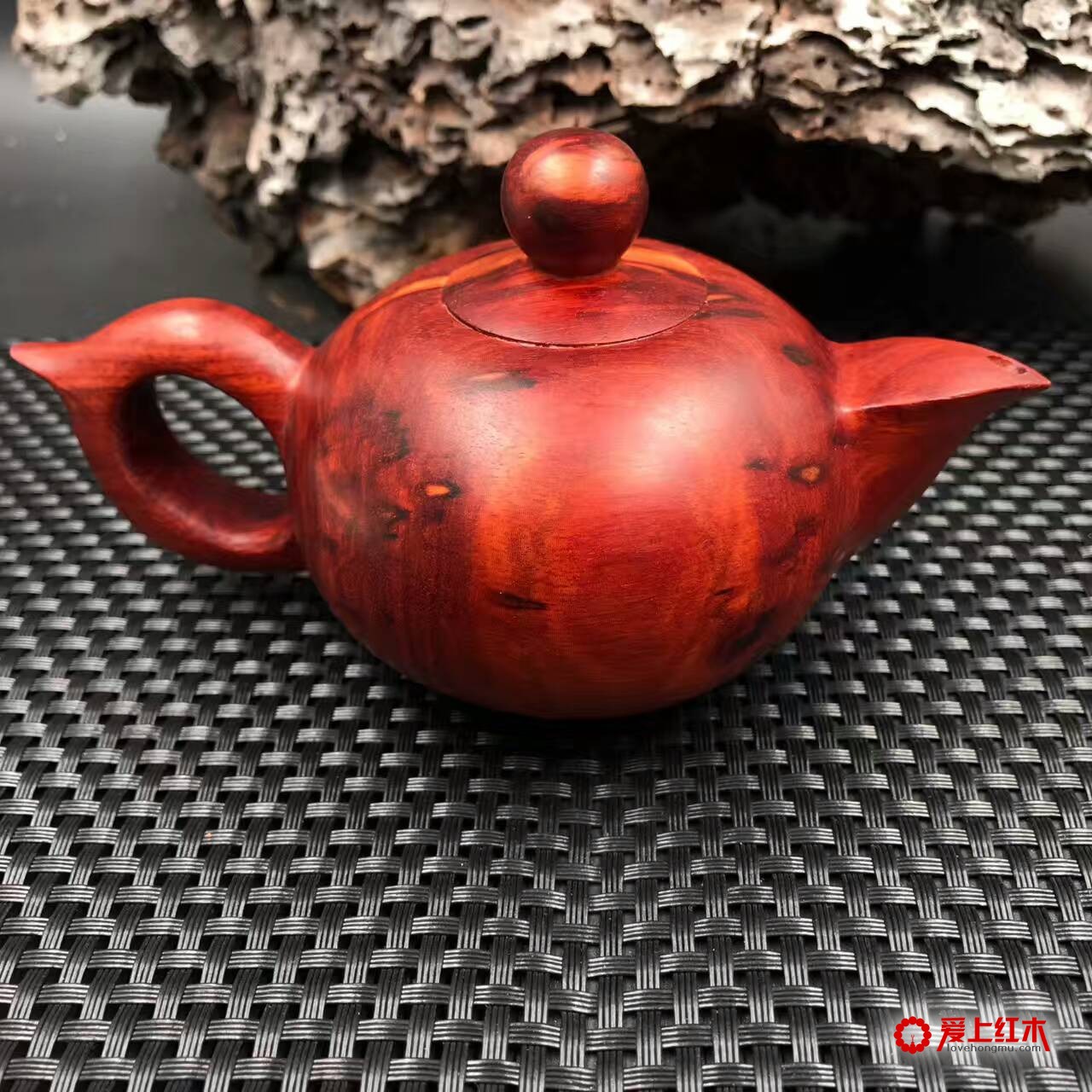非洲紫檀把把壶 寓意工作事业把把和-4