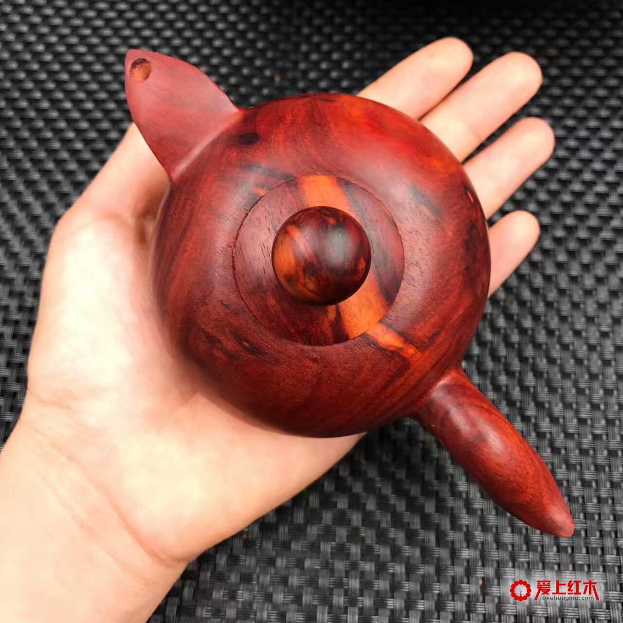 非洲紫檀把把壶 寓意工作事业把把和-5