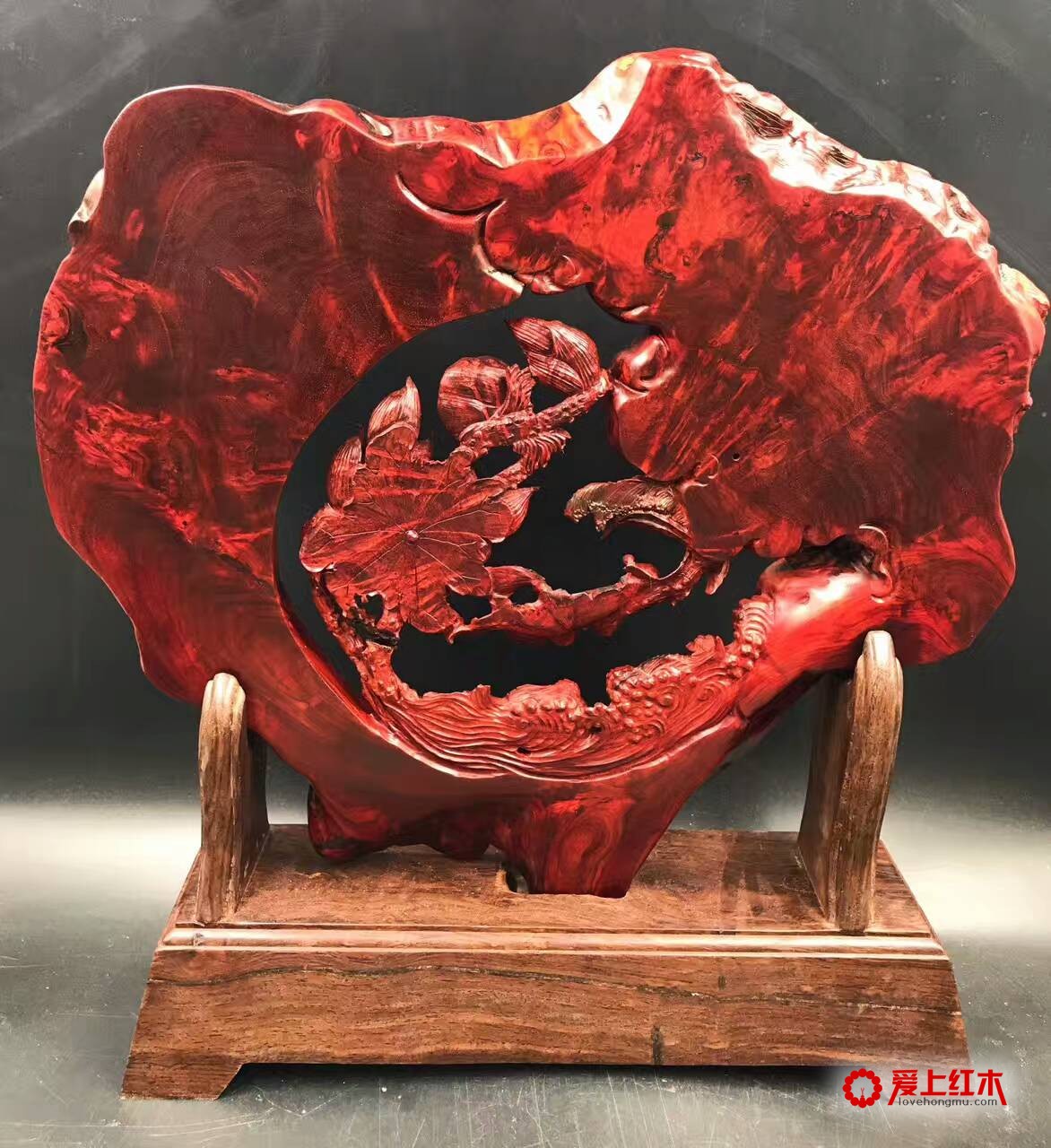 正宗印度小叶紫檀高密度爆瘤雕件《和和美美》-6