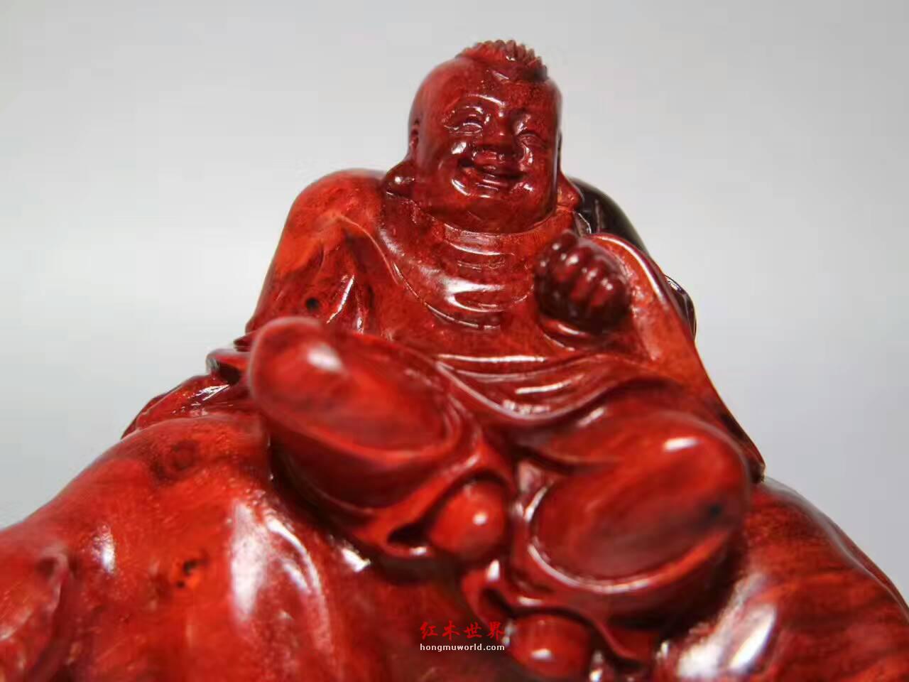 小叶紫檀精品摆件《牧童遥指杏花村》适合书房摆放的闲趣工艺品-3