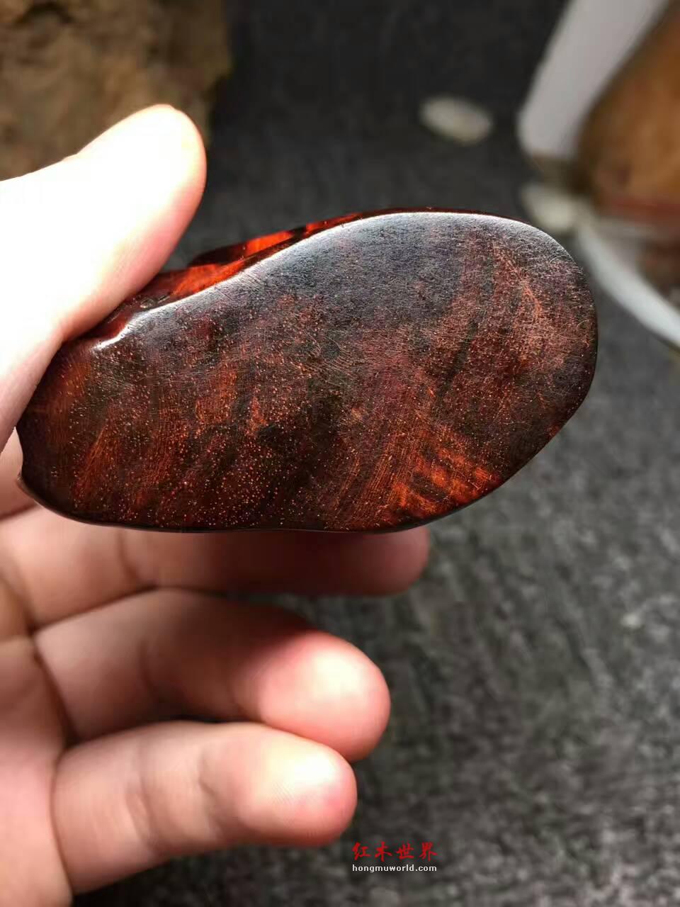 小叶紫檀火焰纹《开心弥勒》香插 笑口常开-5
