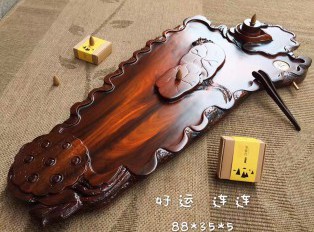 老挝红酸枝茶盘：茶室中的美人，红木中的经典