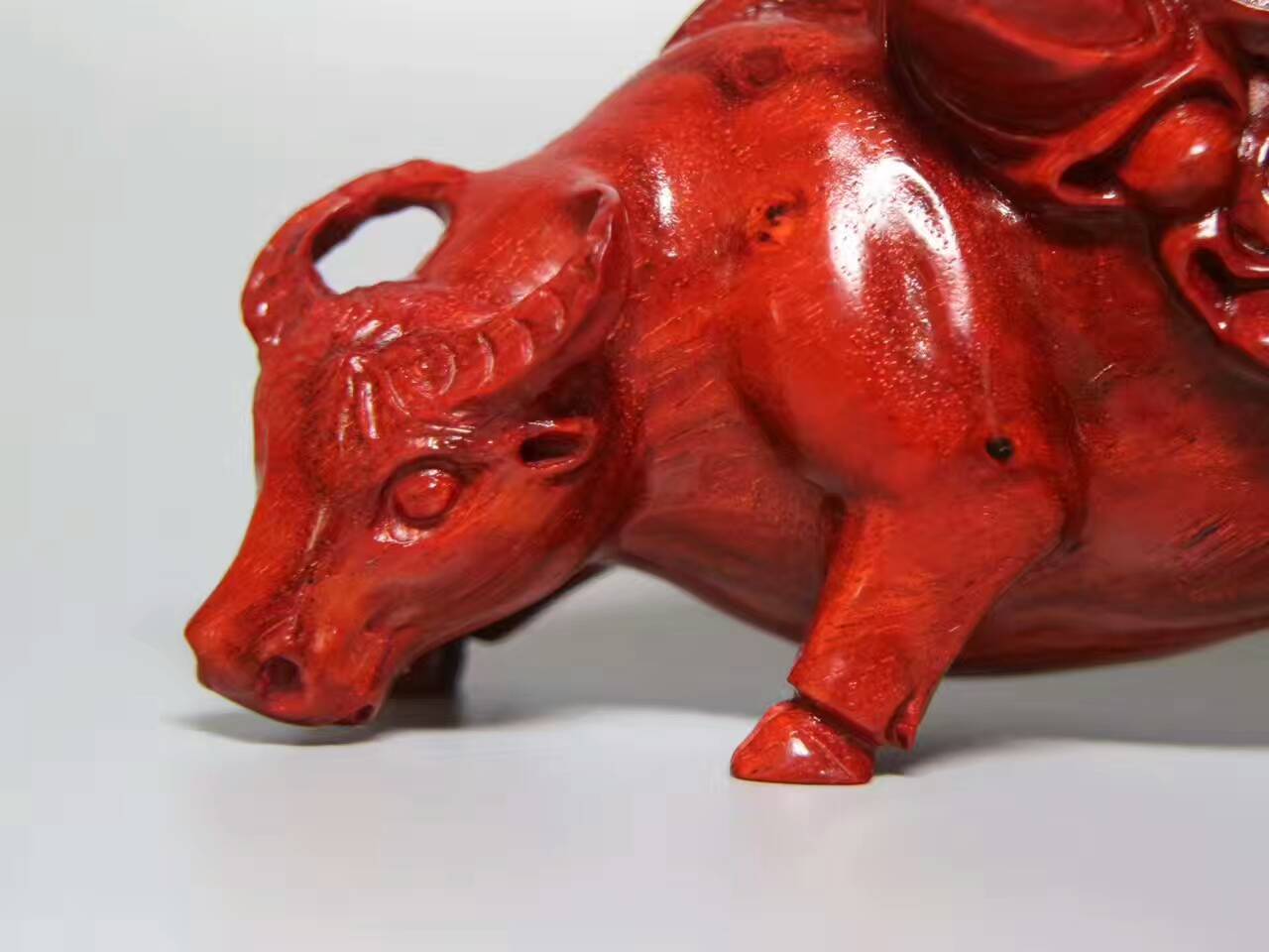 小叶紫檀精品摆件《牧童骑黄牛》-7