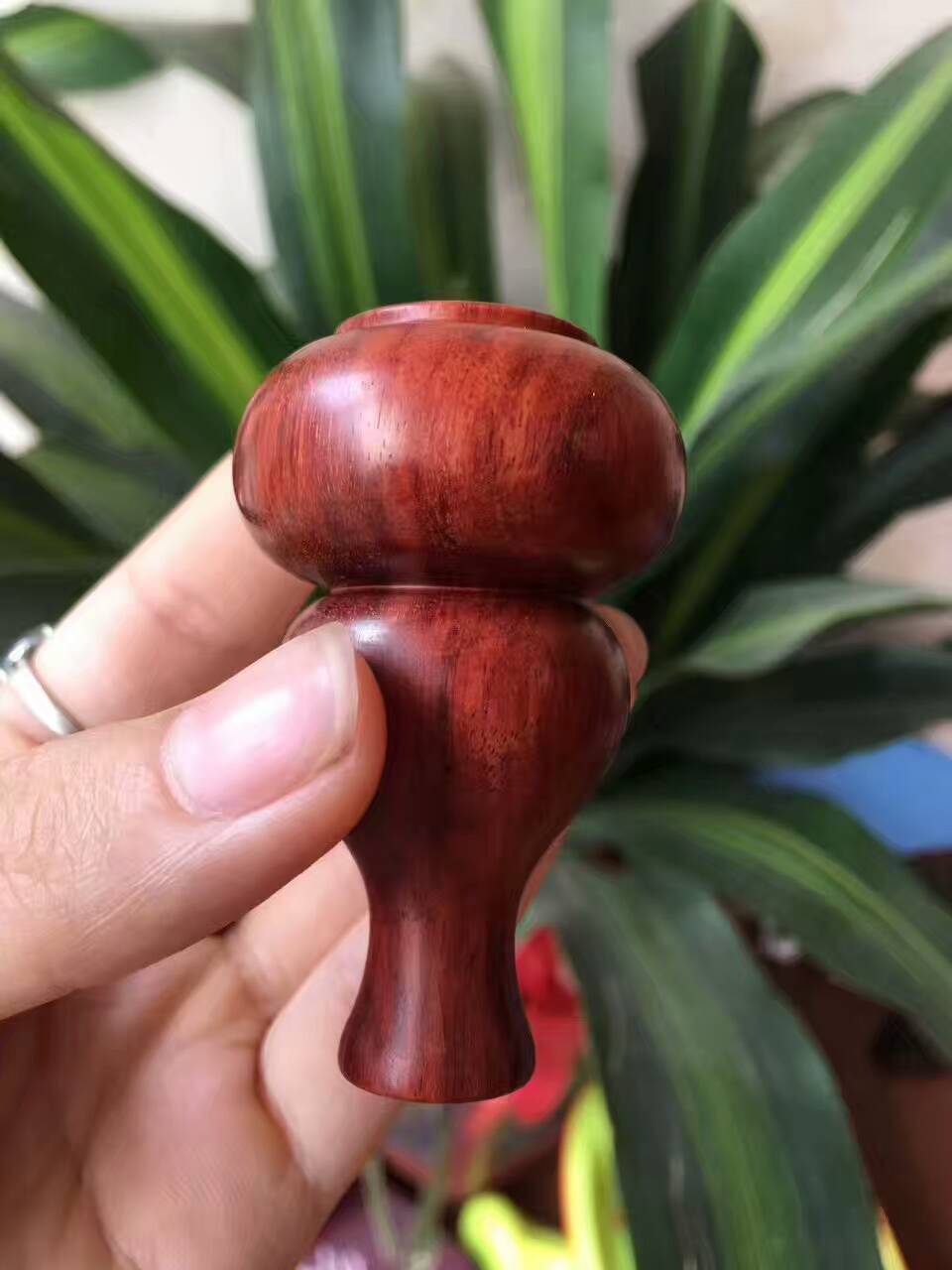 小叶紫檀葫芦把件 小巧可爱送礼不贵-5