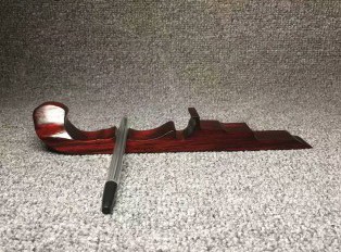 小叶紫檀随形笔架 小巧玲珑书桌摆设