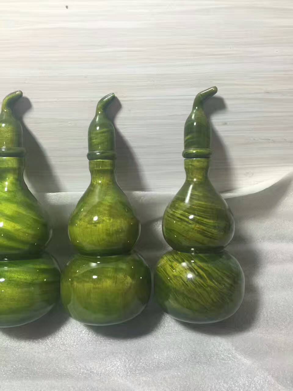 木质葫芦型把玩把件 金丝多水波盖头可拆卸-3