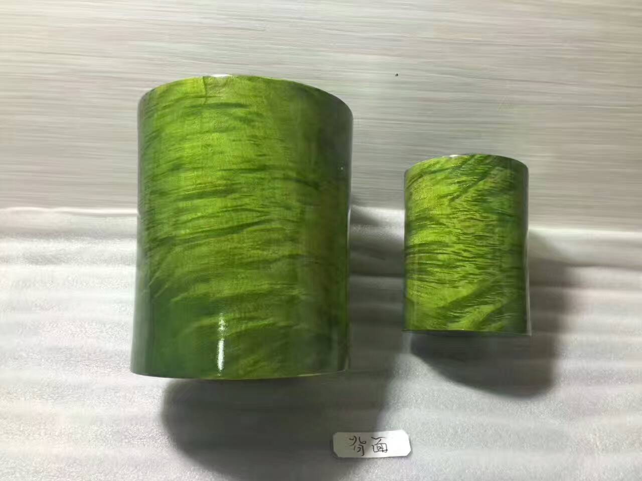 金丝楠阴沉2件套笔筒 近满金丝水波性感漂亮-5