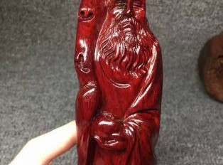 小叶紫檀精品摆件《达摩悟道》 印度小叶紫檀名师打造