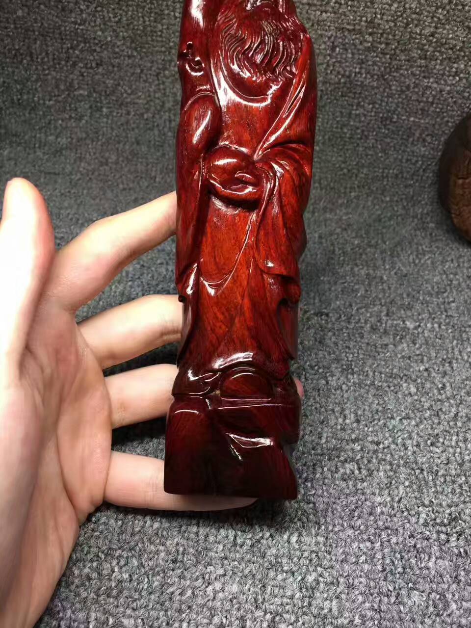 小叶紫檀精品摆件《达摩悟道》 印度小叶紫檀名师打造-2
