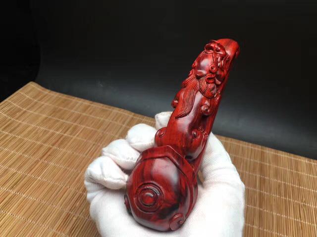 小叶紫檀纯手工把玩件 如意貔貅 形态优美-6