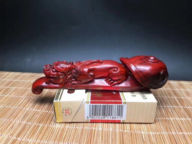 小叶紫檀纯手工把玩件 如意貔貅 形态优美-9