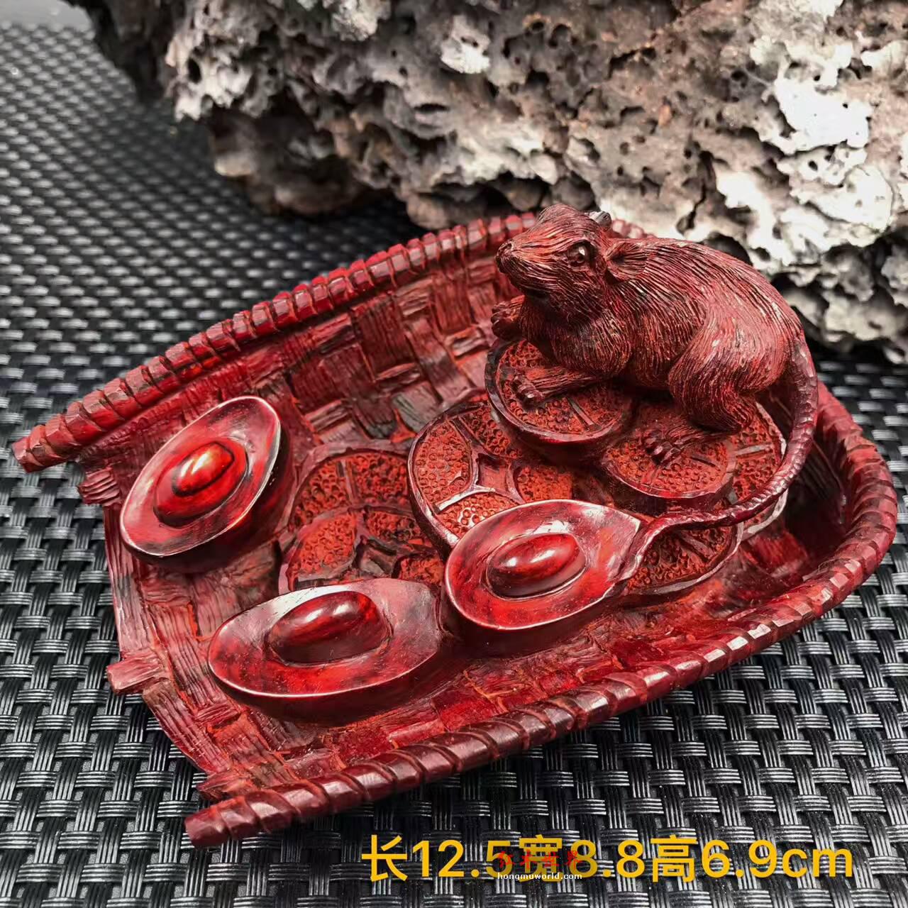 小紫叶檀《日进斗金》寓意腰缠万贯蒸蒸日上-3
