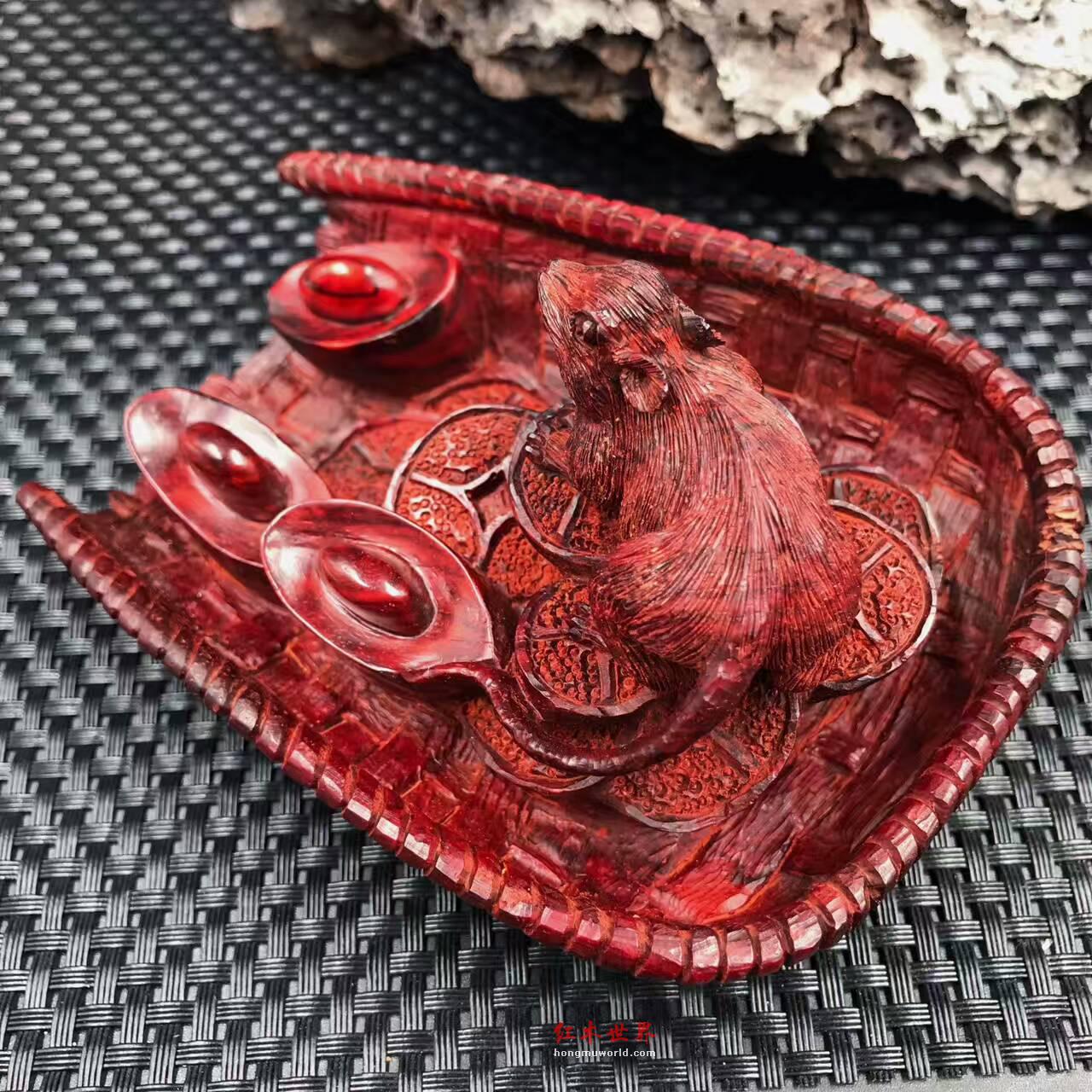 小紫叶檀《日进斗金》寓意腰缠万贯蒸蒸日上-1