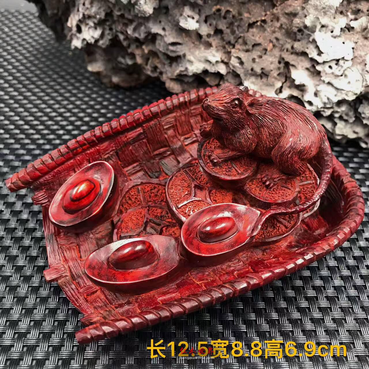 小紫叶檀《日进斗金》寓意腰缠万贯蒸蒸日上-2