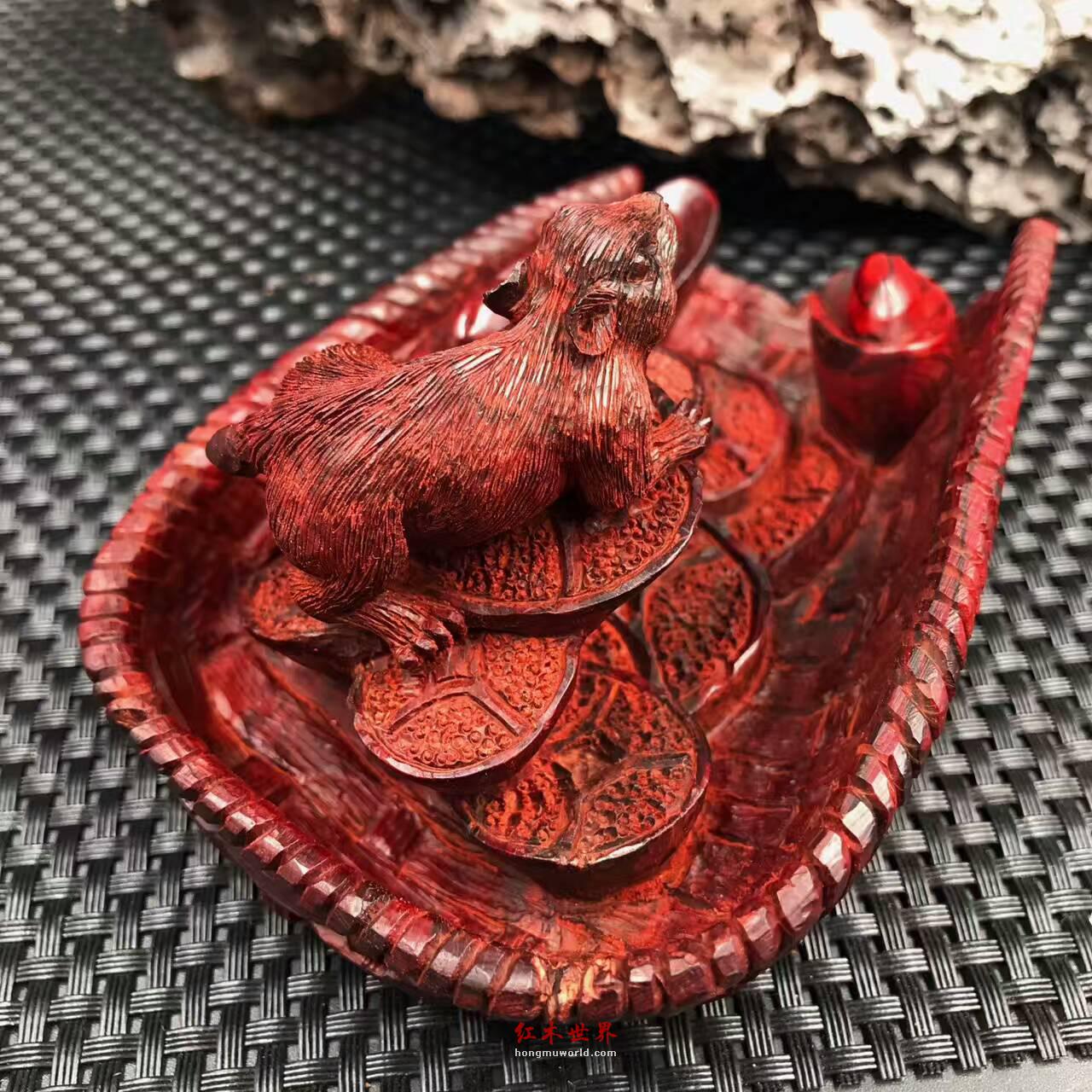 小紫叶檀《日进斗金》寓意腰缠万贯蒸蒸日上-5