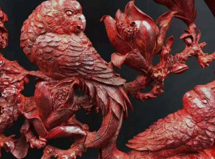 高密度留疤小叶紫檀，爆瘤！手工创意雕刻。