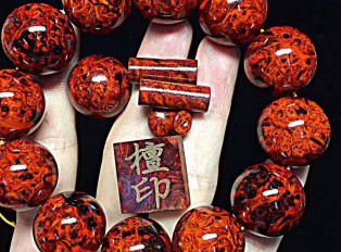 小叶紫檀手串《檀印》爆满瘤疤高油密质感极佳