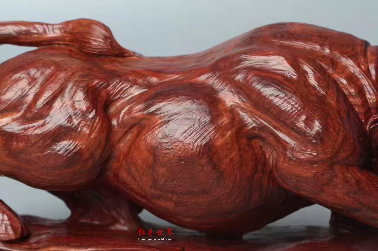 小紫叶檀工艺品《牛》栩栩如生一路牛市-4