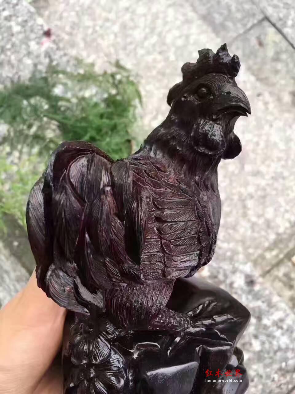 小叶紫檀摆件《大吉大利》纯手工雕刻造型栩栩如生寓意美好-5
