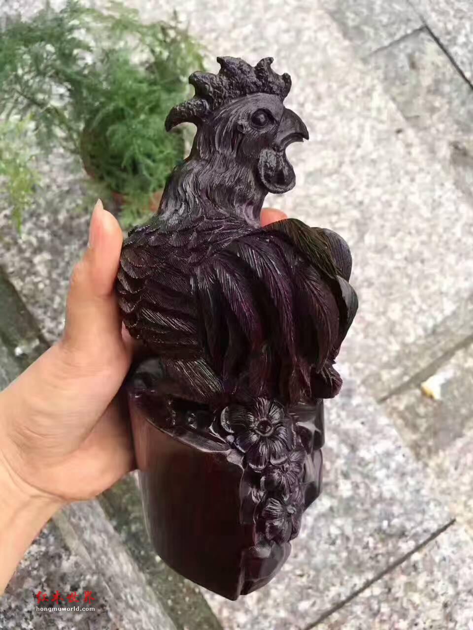 小叶紫檀摆件《大吉大利》纯手工雕刻造型栩栩如生寓意美好-9