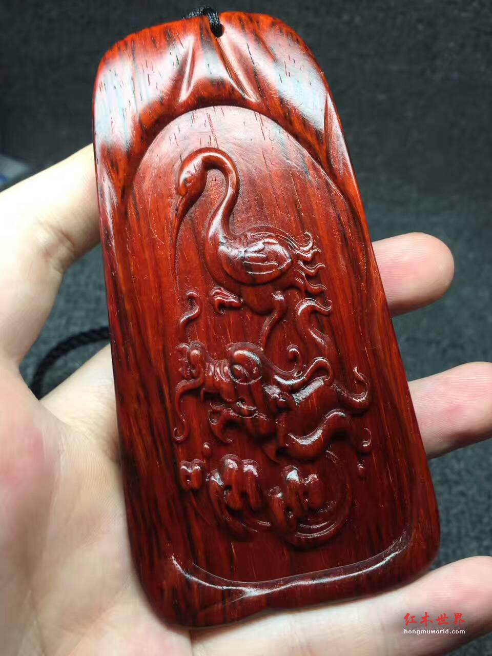 小叶紫檀精品把件《独占鳌头》泥料子树头乱纹油性一流手感细腻如肤带星手把件-3