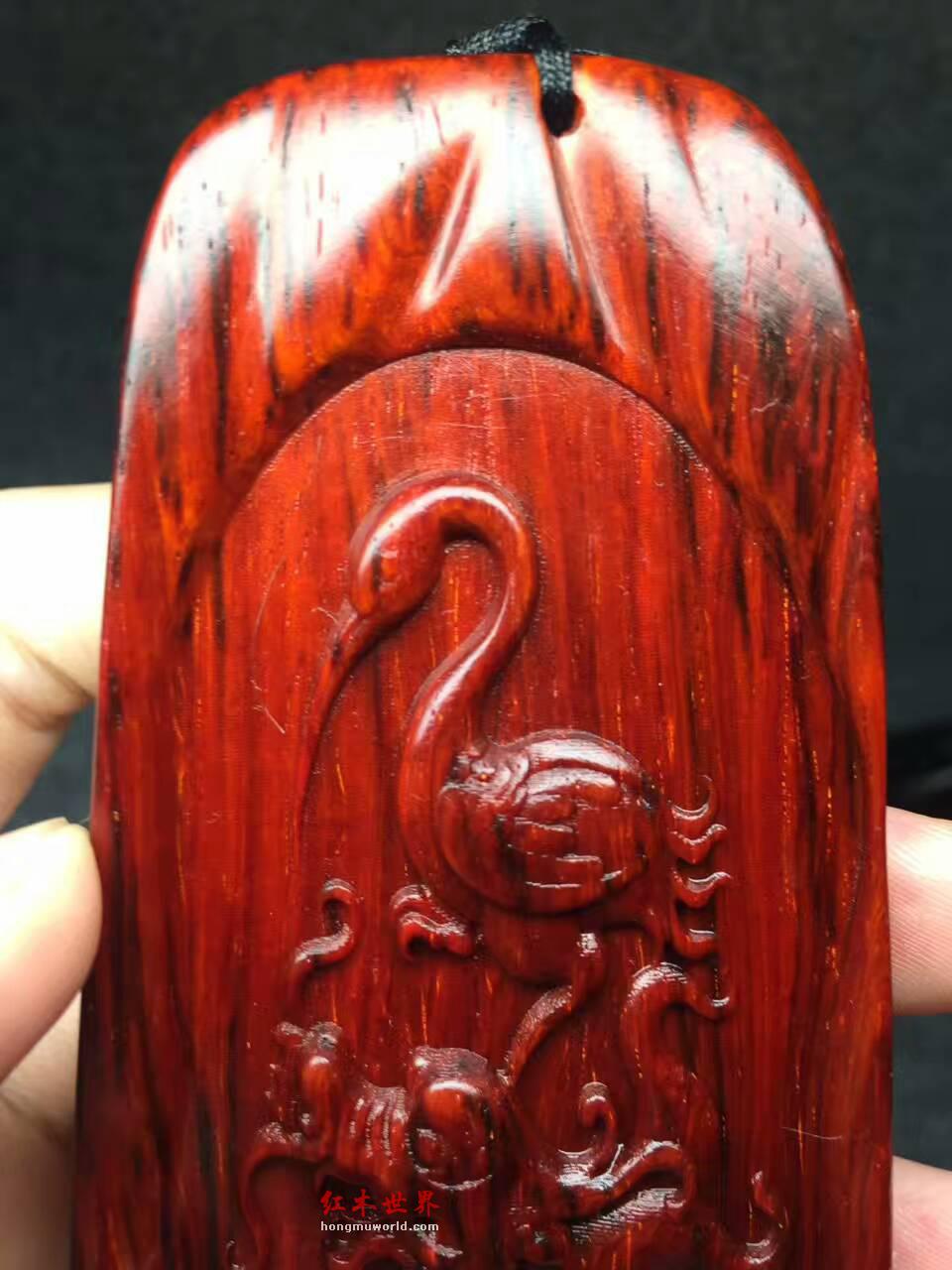 小叶紫檀精品把件《独占鳌头》泥料子树头乱纹油性一流手感细腻如肤带星手把件-2