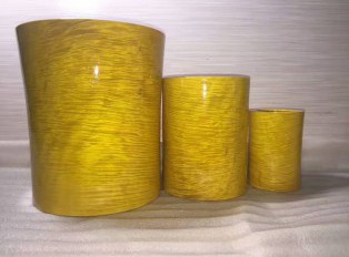 金丝楠3件套笔筒 颜色光泽靓丽纹理清晰