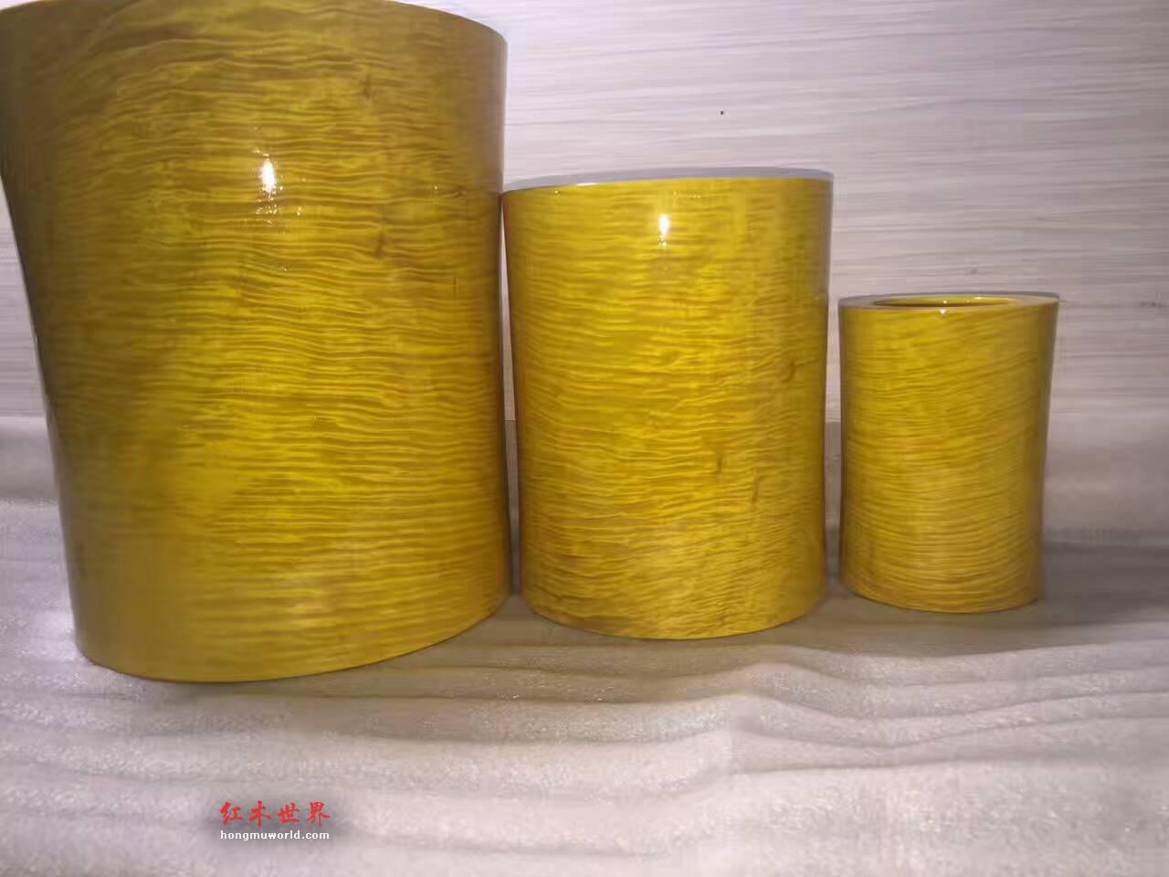 金丝楠3件套笔筒 颜色光泽靓丽纹理清晰-5