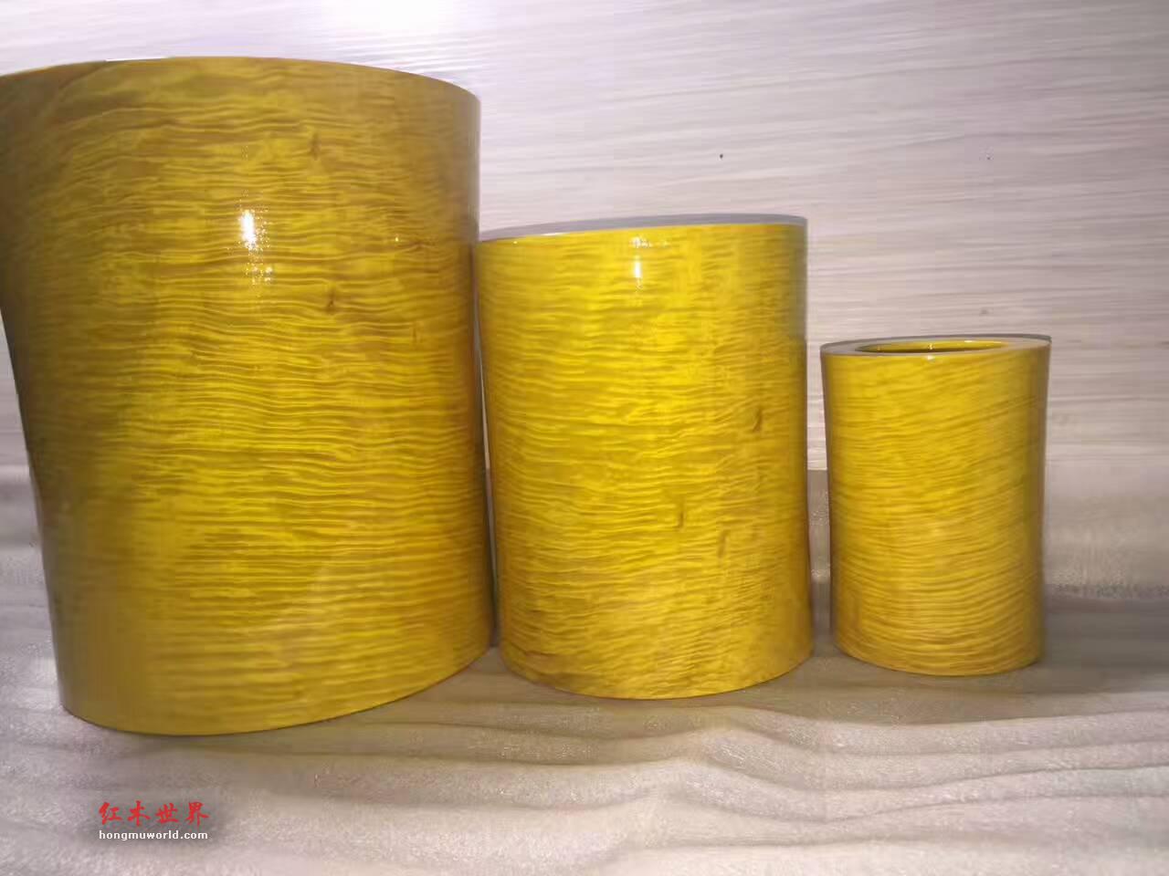 金丝楠3件套笔筒 颜色光泽靓丽纹理清晰-3