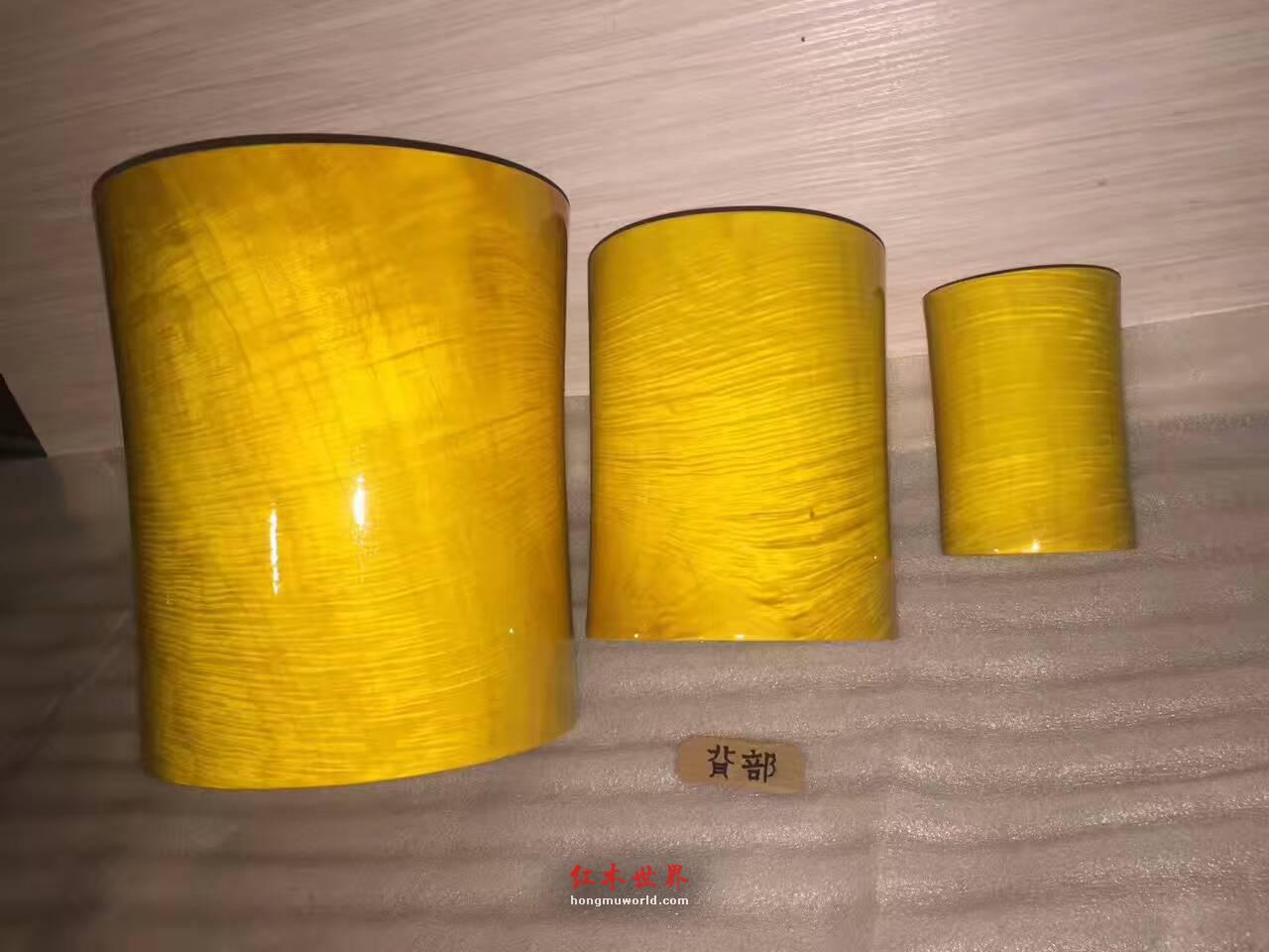 金丝楠3件套笔筒 颜色光泽靓丽纹理清晰-8