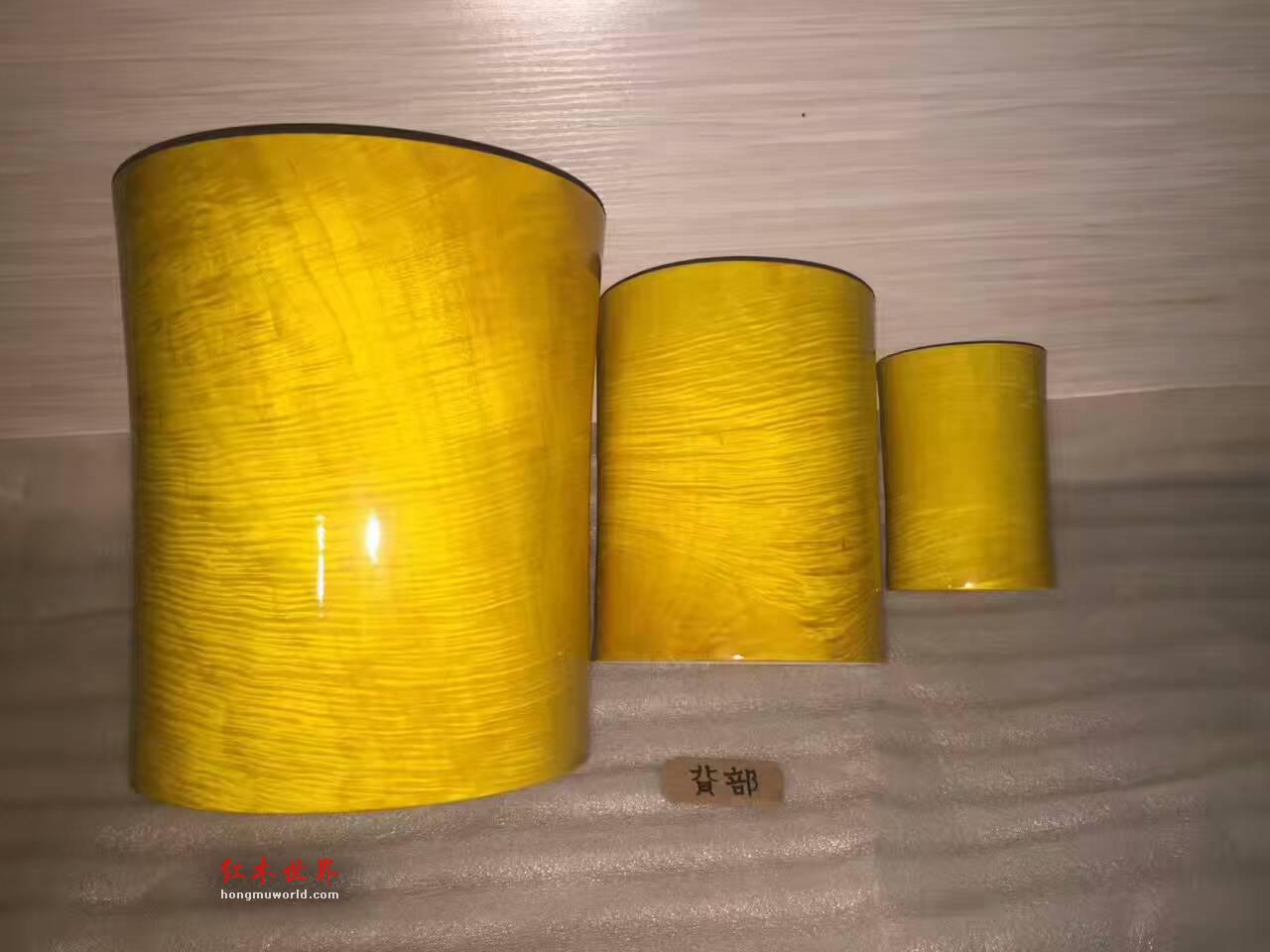 金丝楠3件套笔筒 颜色光泽靓丽纹理清晰-9