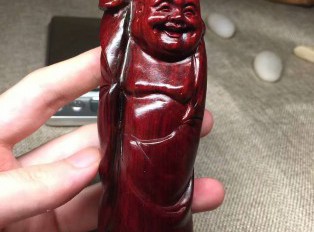小叶紫檀《招财布袋弥勒佛》小摆件 正宗拆房老料加工