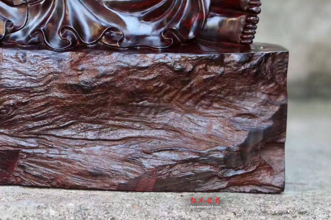 印度小叶紫檀摆件卧佛 风化老料精工雕刻-7