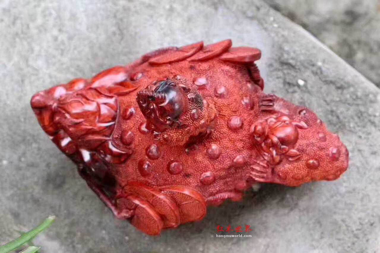 小紫叶檀《招财进宝》壶 工艺造型栩栩如生-2
