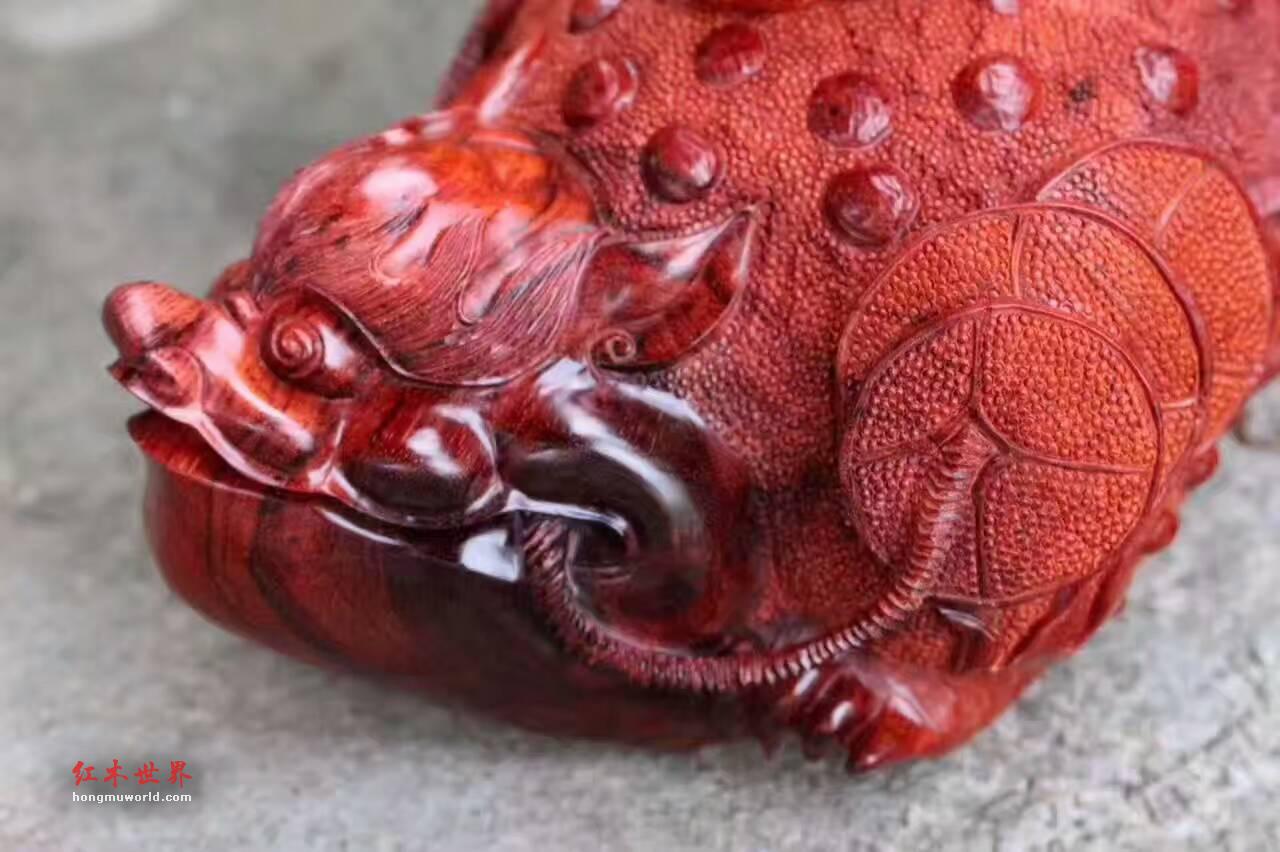 小紫叶檀《招财进宝》壶 工艺造型栩栩如生-5