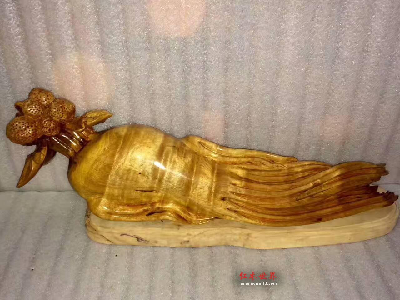小叶桢楠《长寿人参》摆件 造型独特逼真-2