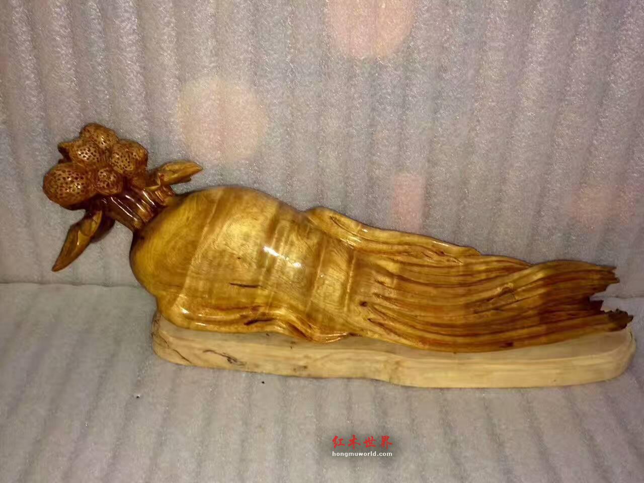 小叶桢楠《长寿人参》摆件 造型独特逼真-5