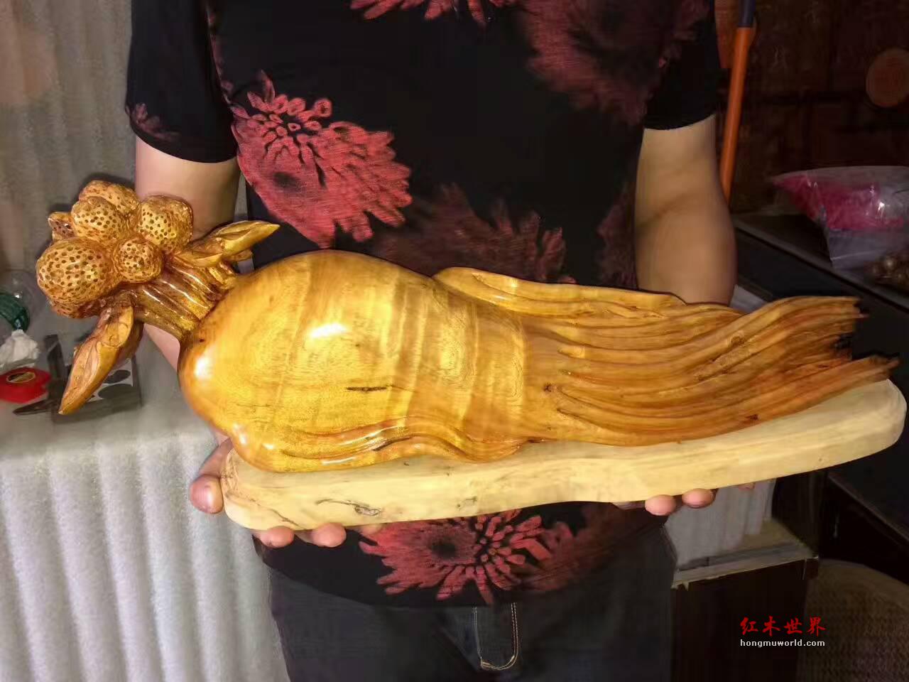 小叶桢楠《长寿人参》摆件 造型独特逼真-7
