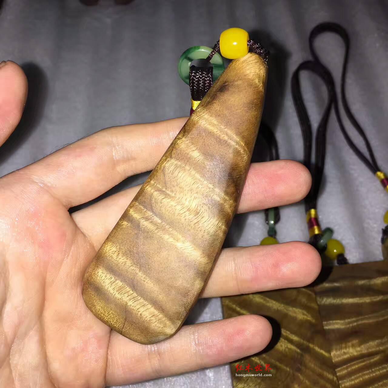 小叶桢楠无事牌 满水波纹小巧玲珑-1
