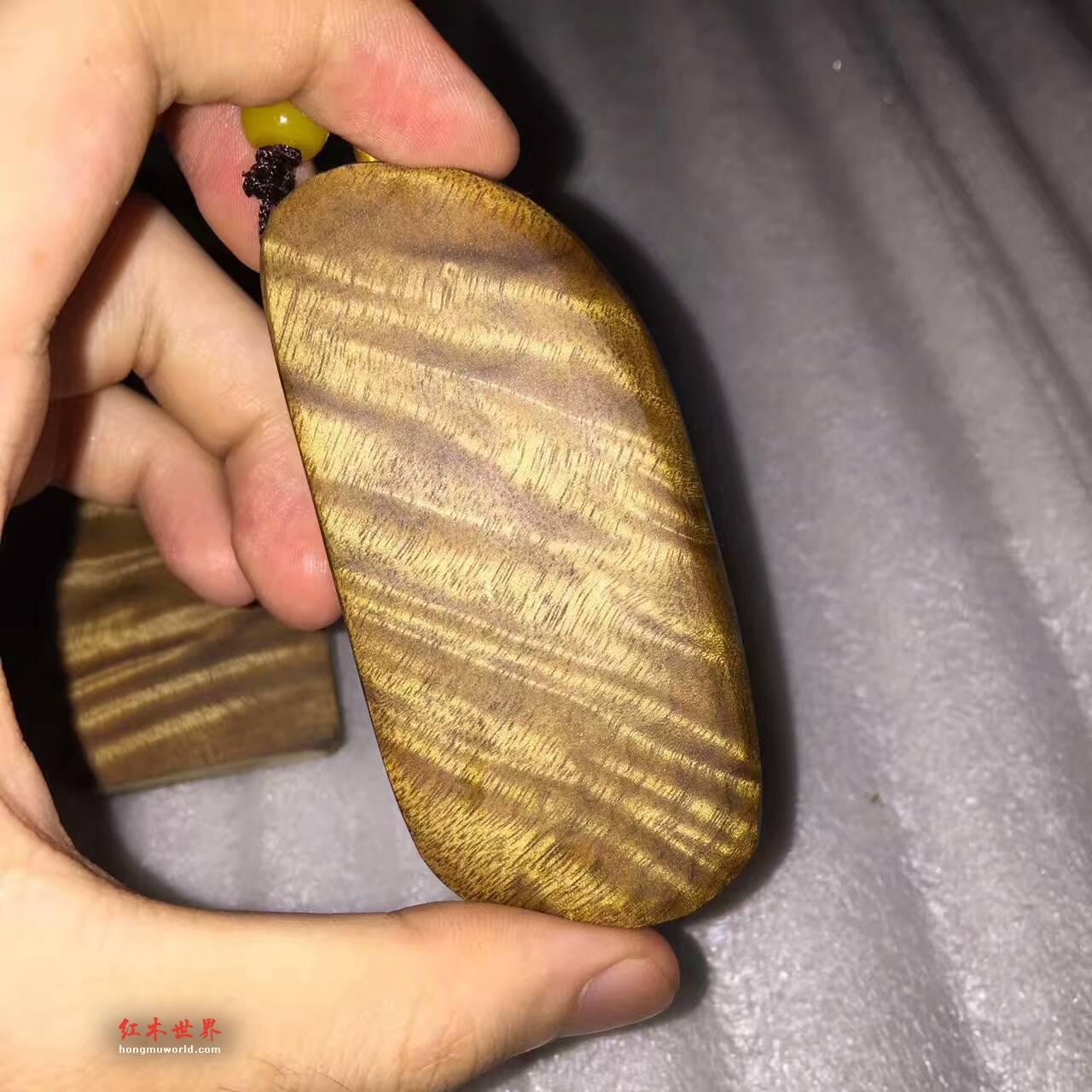 小叶桢楠无事牌 满水波纹小巧玲珑-4