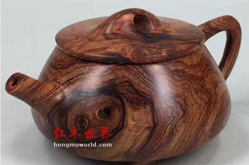 品鉴：海南黄花梨石瓢壶（老糠梨）-1