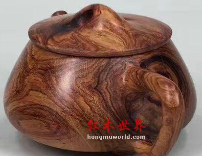 品鉴：海南黄花梨石瓢壶（老糠梨）-3