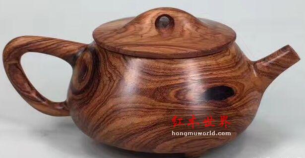 品鉴：海南黄花梨石瓢壶（老糠梨）-5