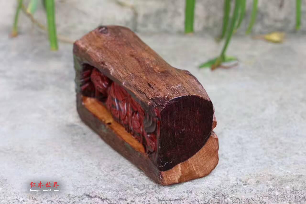 小叶紫檀摆件《卧佛》精选印度小叶紫檀拆房老料精工雕刻-9