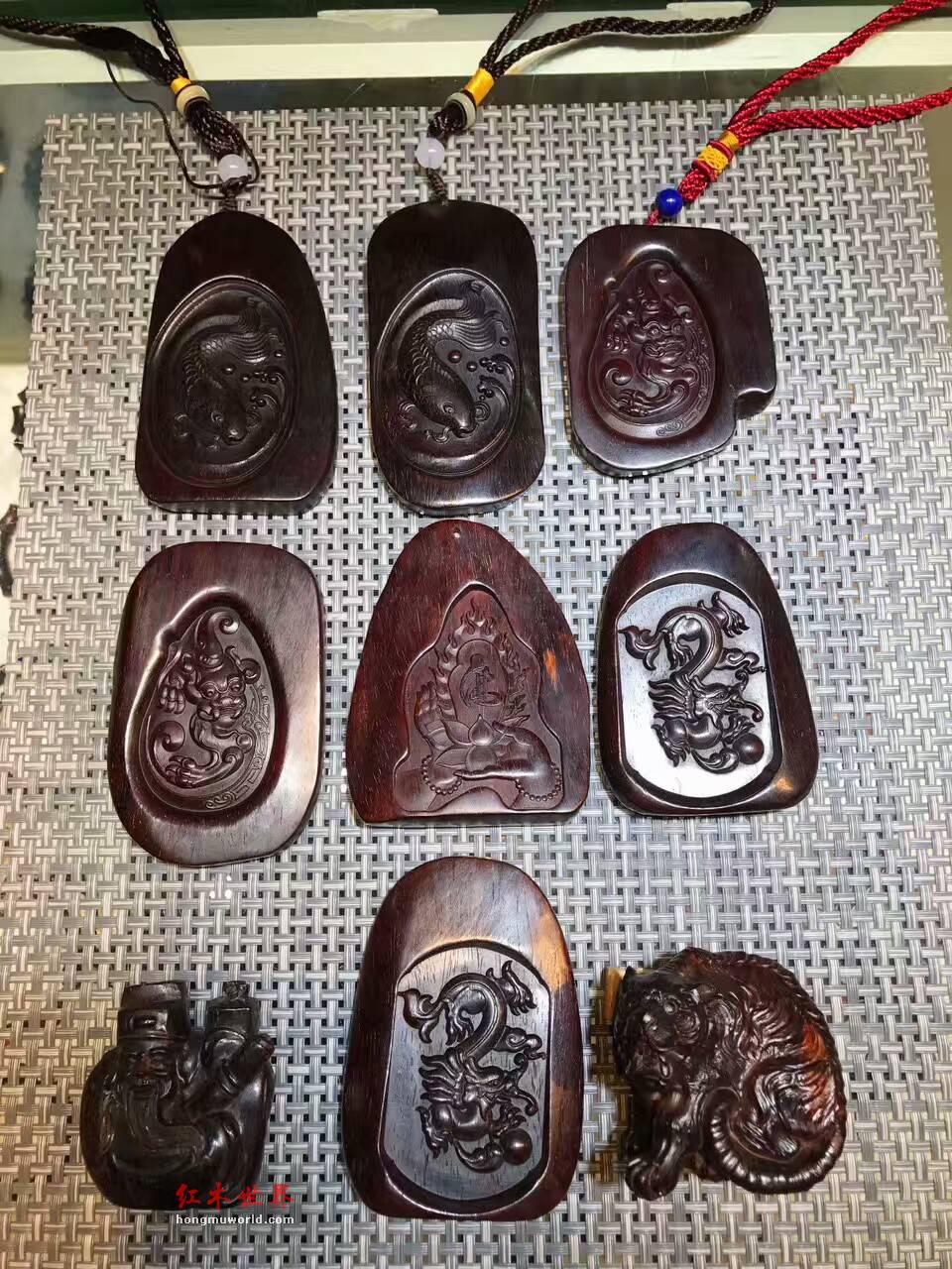 印度小叶紫檀手把件吊坠 多样造型-4