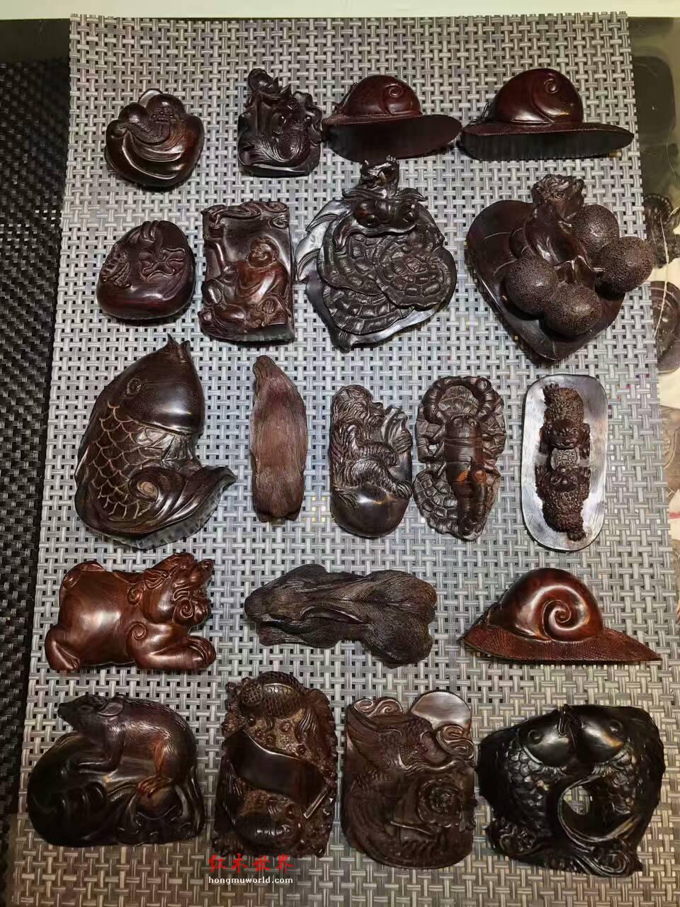 印度小叶紫檀手把件吊坠 多样造型-3