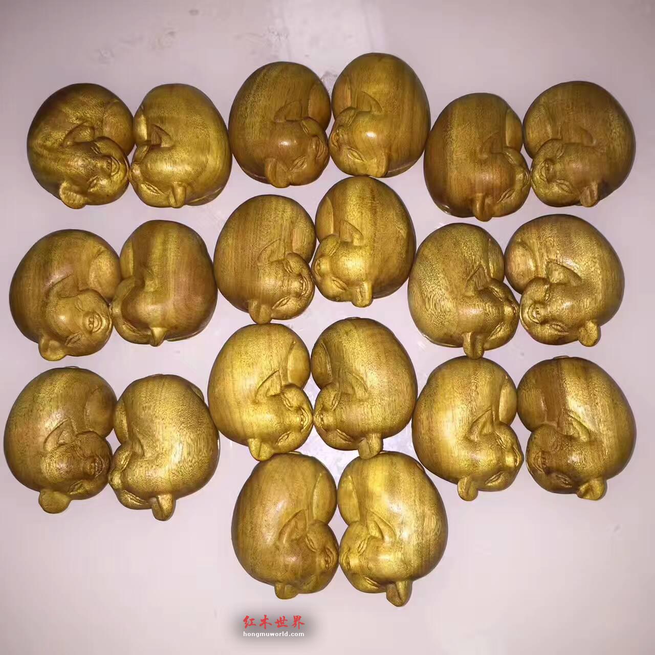 小叶桢楠精品工艺品小猪 枯木老料无漆无蜡-6